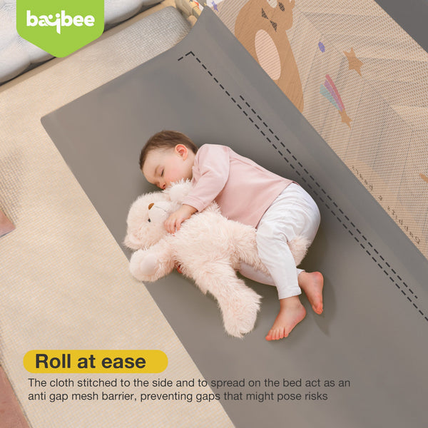 Baybee Baby Bed Rail Guard Foldable Safety Side Protector for Kids (Pack of 3, 200x80cm)