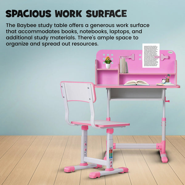 Baybee Benny Study Table for Students Kids with Chair Set, Height Adjustable Desk Chair Set