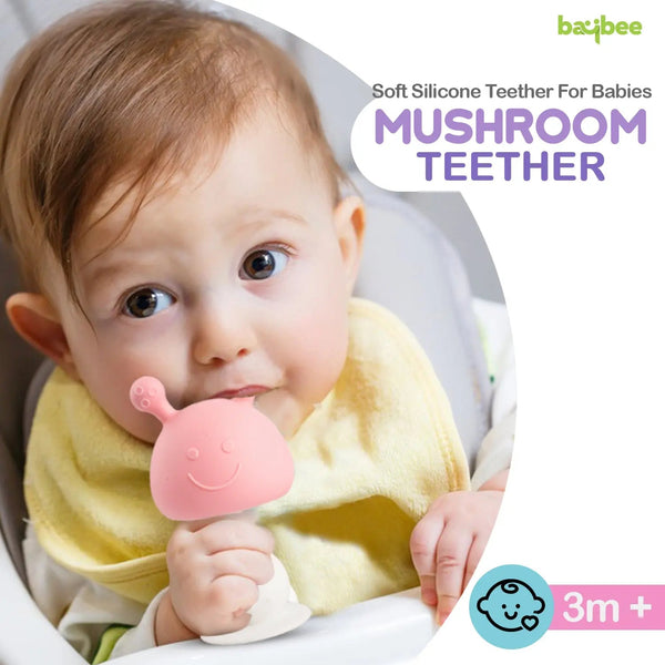 Baybee 2 in 1 Silicone Teether for Baby, BPA-Free Chewing Teething Toy for Babies