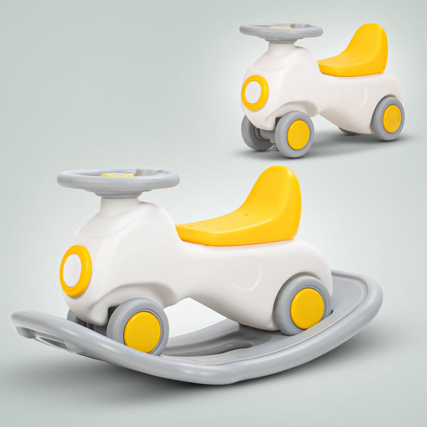 Baybee 3-in-1 Baby Rocker & Ride-On Horse | Kids' Rocking Horse with Steering & Backrest | Indoor & Outdoor Play for Boys & Girls (1-3 Years)