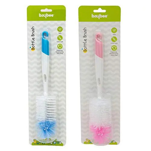 Baybee Baby Milk Bottle Nipple Straw Cleaning Brush - BPA Free Pack of 2