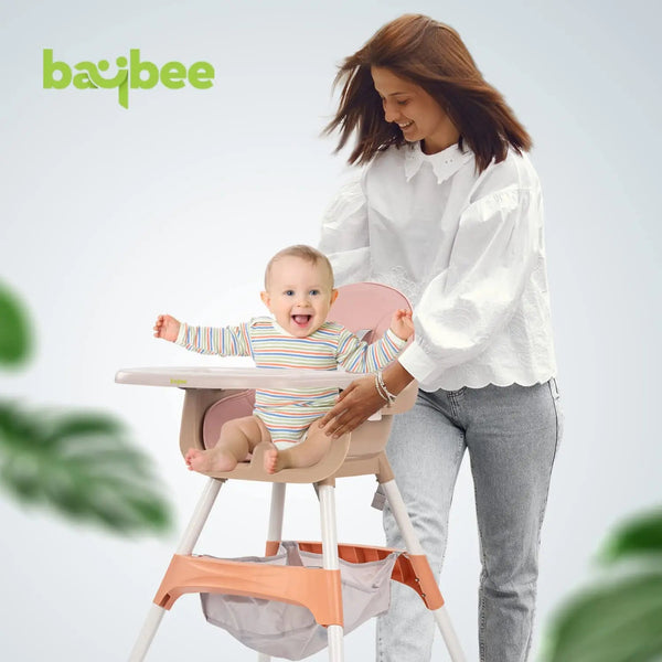 Baybee 2 in 1 Manta High Chair for kids with Adjustable Height, Safety Belt and Cushion