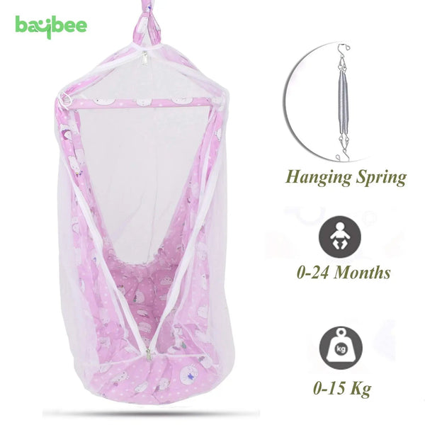 BAYBEE Ziggy Cotton Hanging Cradle for Newborn Baby