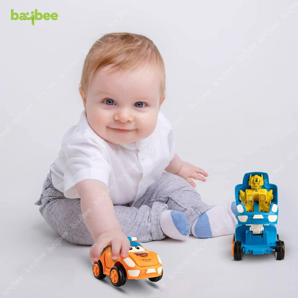 BAYBEE 2 in 1 Transformer Robot Car Toys for Kids with 360° Rotation