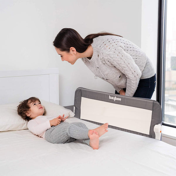 BAYBEE Bed Rail Guard Height Adjustable Barrier for Baby Safety - 102 x 42 cm