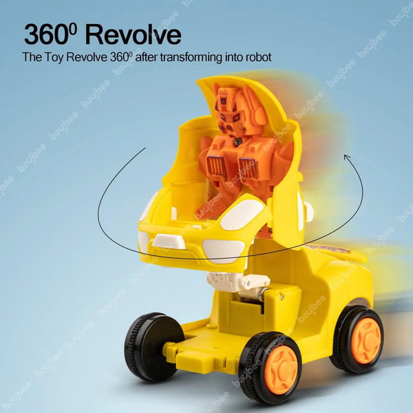 BAYBEE 2 in 1 Transformer Robot Car Toys for Kids with 360° Rotation