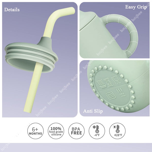 Baybee Baby BPA-Free Silicone Sipper Cup Drinking Training Anti Spill Sippy Cup