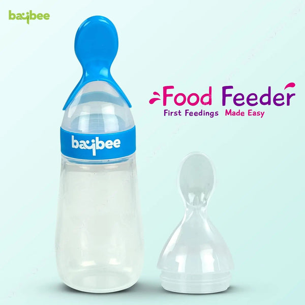 Baybee Silicone Food Squeeze Feeder Anti-Colic & BPA Free with Spoon for Infants