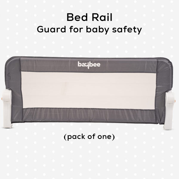 BAYBEE Bed Rail Guard Height Adjustable Barrier for Baby Safety - 102 x 42 cm