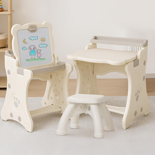 Baybee 2-in-1 Convertible Drawing & Writing Table for Kids Study Table with Whiteboard