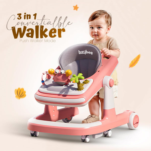 Baybee 3 in 1 Baby Walker for 6-18 Month Baby, Push Walker for Kids with Parental Handle