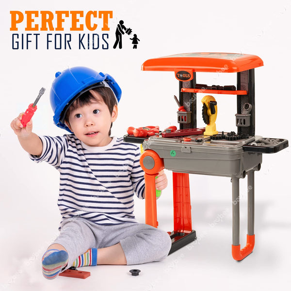 Baybee 3 in 1 Tool Set Kit Toys for Kids Pretend Play, Trolley Toy