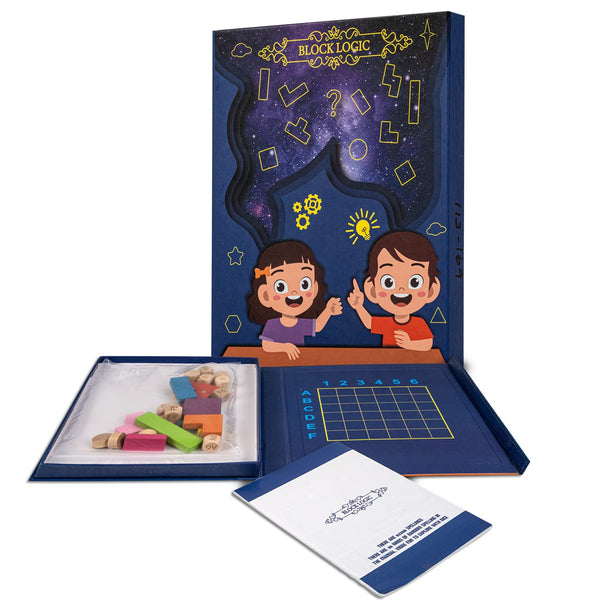 Baybee Wooden Block Logic Magnetic Puzzle Kids Toys