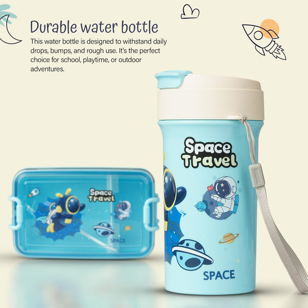 Baybee AstroBites Lunch Box with Sipper Water Bottle for Kids (600ml LB& 700ml SWB)