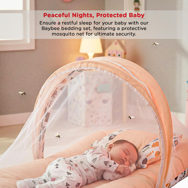Baybee Baby Bedding Set for New Born Baby, Bed Mattress with Mosquito Net