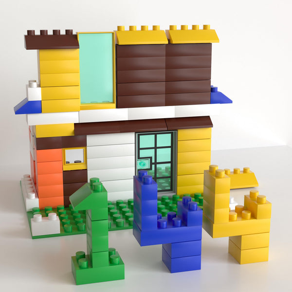 Baybee 3 in 1 Town of House DIY Plastic Building Blocks Toys for Kids