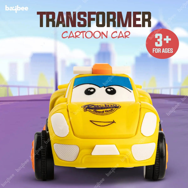 BAYBEE 2 in 1 Transformer Robot Car Toys for Kids with 360° Rotation