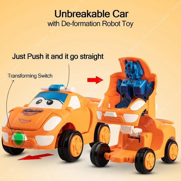 BAYBEE 2 in 1 Transformer Robot Car Toys for Kids with 360° Rotation