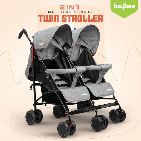 Baybee 2-in-1 Twin Baby Stroller for 0-3 Years Lightweight Foldable Pram