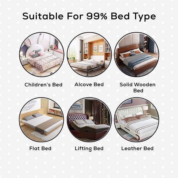 BAYBEE Bed Rail Guard Height Adjustable Barrier for Baby Safety - 102 x 42 cm