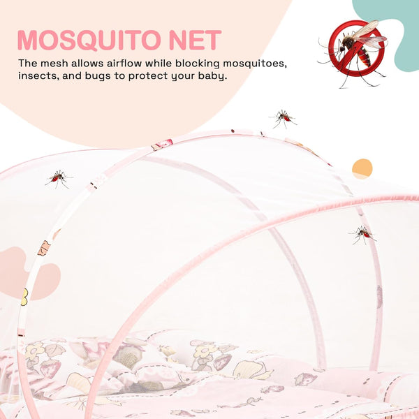 Baybee Baby Bedding Set for New Born Baby, Bed Mattress with Mosquito Net