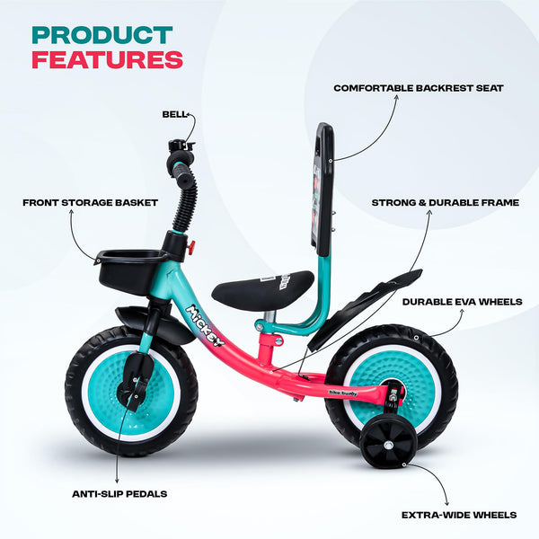 Baybee Velix Trike Cycle for Kids Smart Balanced Baby Tricycle with Backrest & Storage