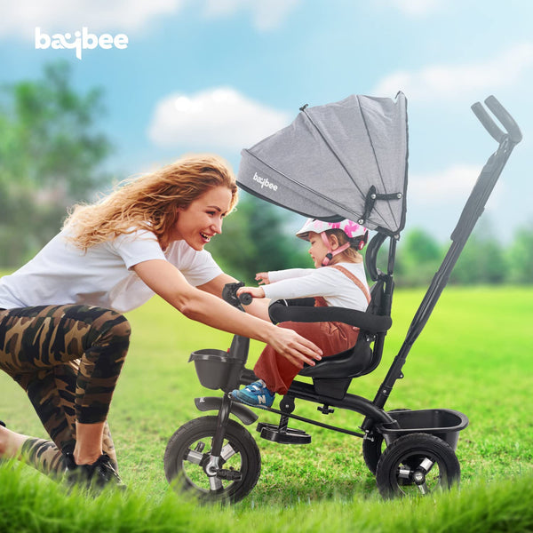 Baybee 3 in 1 Ditto Baby Tricycle for Kids with Rubber Wheels