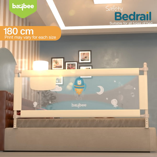 Baybee Bed Rail Guard Portable Safety Adjustable Height Barrier for Baby - 180 x 63 cm