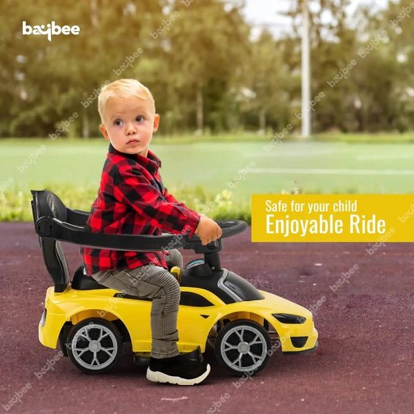 Baybee 2 in 1 Push Ride on Car for Kids with Parental Handle & Music