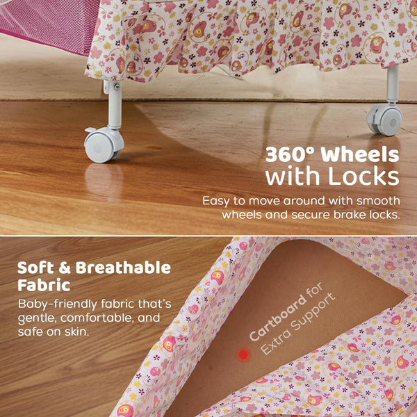 Baybee Baby Swing Cradle with Mosquito Net Infant Jhula & Palna for Newborns