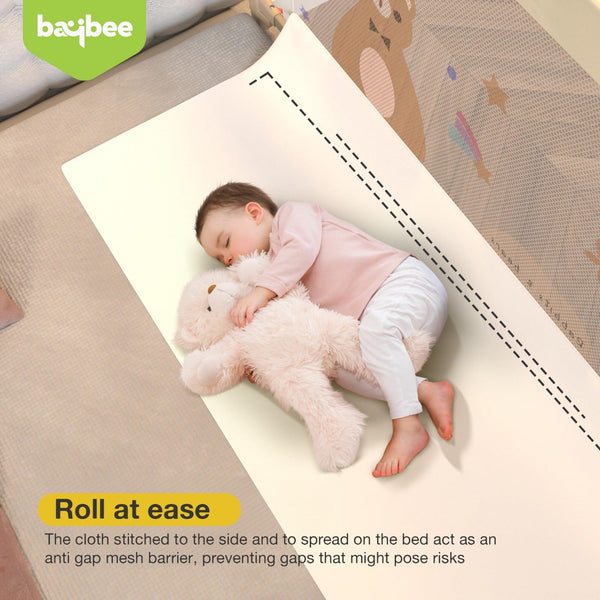 Baybee Baby Bed Rail Guard Foldable Portable Safety Protector for Babies - 200 x 80 cm