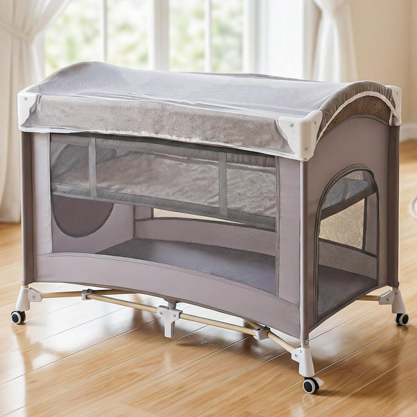 Baybee 3 IN 1 Baby Bedside Crib with Playpen for Babies