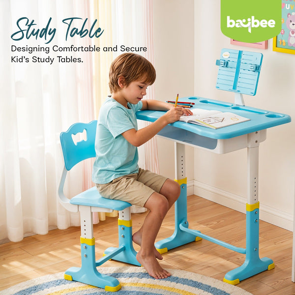 Baybee 2 in 1 Multi-Purpose Study Table for Kids, Writing & Block Fixing Double Side Table for Kids