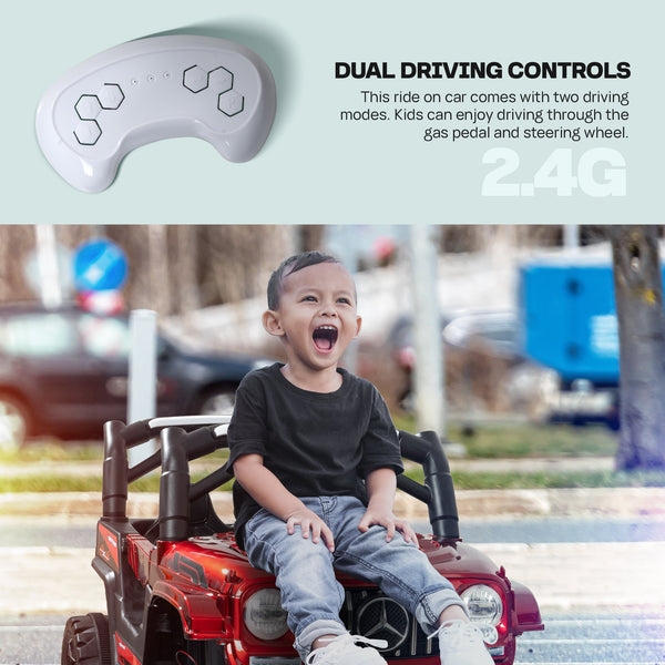 Baybee Vector Rechargeable Battery Operated Jeep for Kids  (Painted)