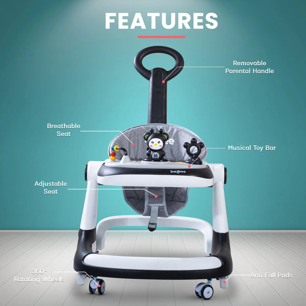 Baybee 2 IN 1 Baby Walker for Kids Round Kids Walker with Parental Push Handle