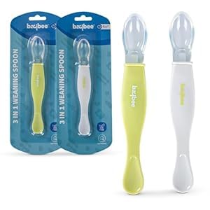 Baybee Ultra Soft 3 in 1 Baby Weaning Spoon Set for Feeding