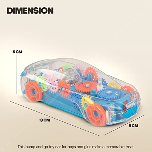 Baybee 3D Transparent Concept Gear Car Toys for Kids