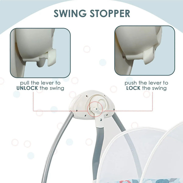 Baybee Wanda Electric Cradle for Baby with Mosquito Net