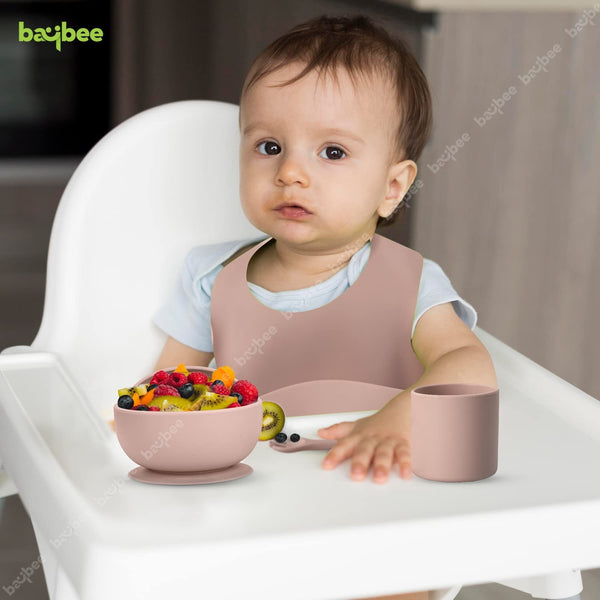 Baybee Silicone Baby Feeding Set of 6 Pcs Tableware Kit for Toddler Kids