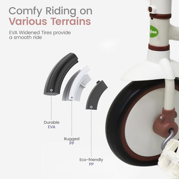 Baybee Trikidz 2-in-1 Foldable Baby Tricycle for Kids