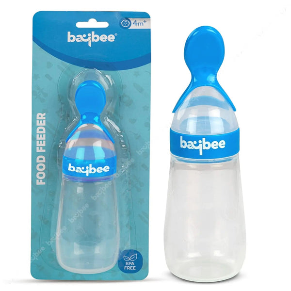 Baybee Silicone Food Squeeze Feeder Anti-Colic & BPA Free with Spoon for Infants