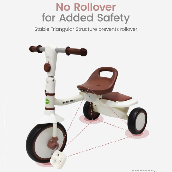 Baybee Trikidz 2-in-1 Foldable Baby Tricycle for Kids