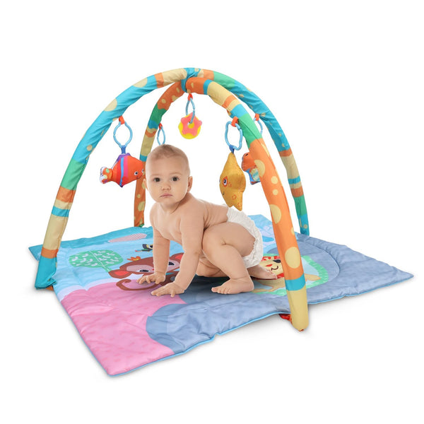 Baby Bloom 2 in 1 Cotton Playgym with Rattle for Babies - Square Shape