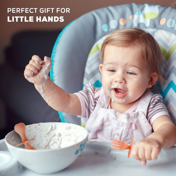 Baybee Silicone Baby Spoon Set for Baby Feeding, Non Toxic BPA Free Training Feeding Spoon