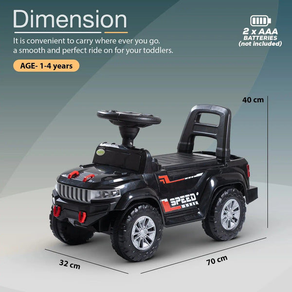 Baybee Speedy Baby Ride on Car for Kids, Push Ride on Toy With Led Light