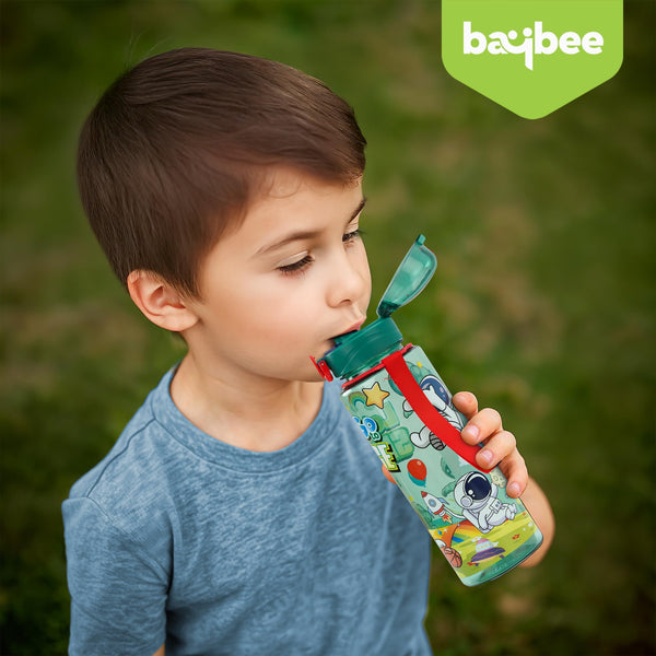 Baybee Space Baby Sipper Bottle with Soft Silicone Straw and Adjustable Strap (700ml)
