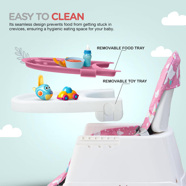 Baybee 4 in 1 Convertible High Chair for Kids Foldable Baby Feeding Chair