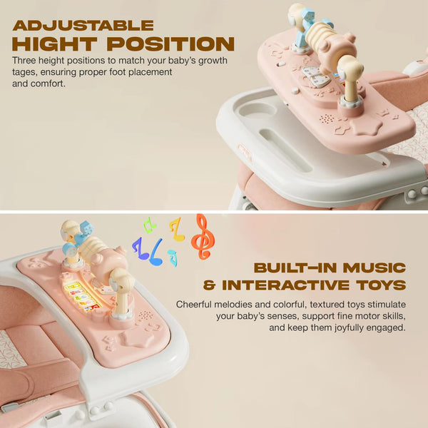 Baybee 5 in 1 Baby Rocker and Feeding Chair for Babies Portable Rocking Chair for Kids with Parent Handle