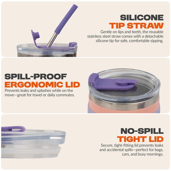 Baybee Baby BPA-Free Silicone Sipper Dual Cup Drinking Training Anti Spill Sippy Cup (400ml)