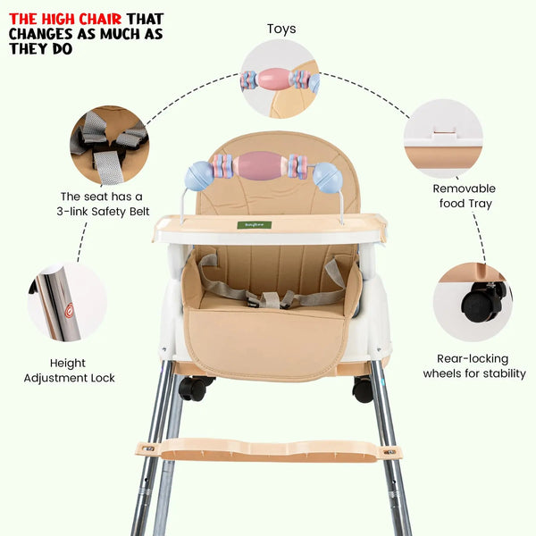 Baybee 4 in 1 Nora Convertible High Chair for kids